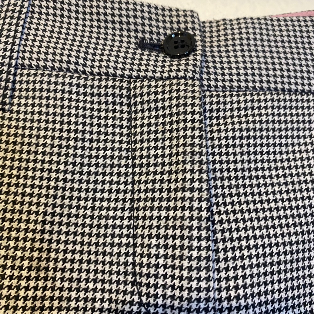 DOLCE & GABBANA Houndstooth Tailored Pants Womens Size 40 Pink Stripe Detail - Picture 3 of 10